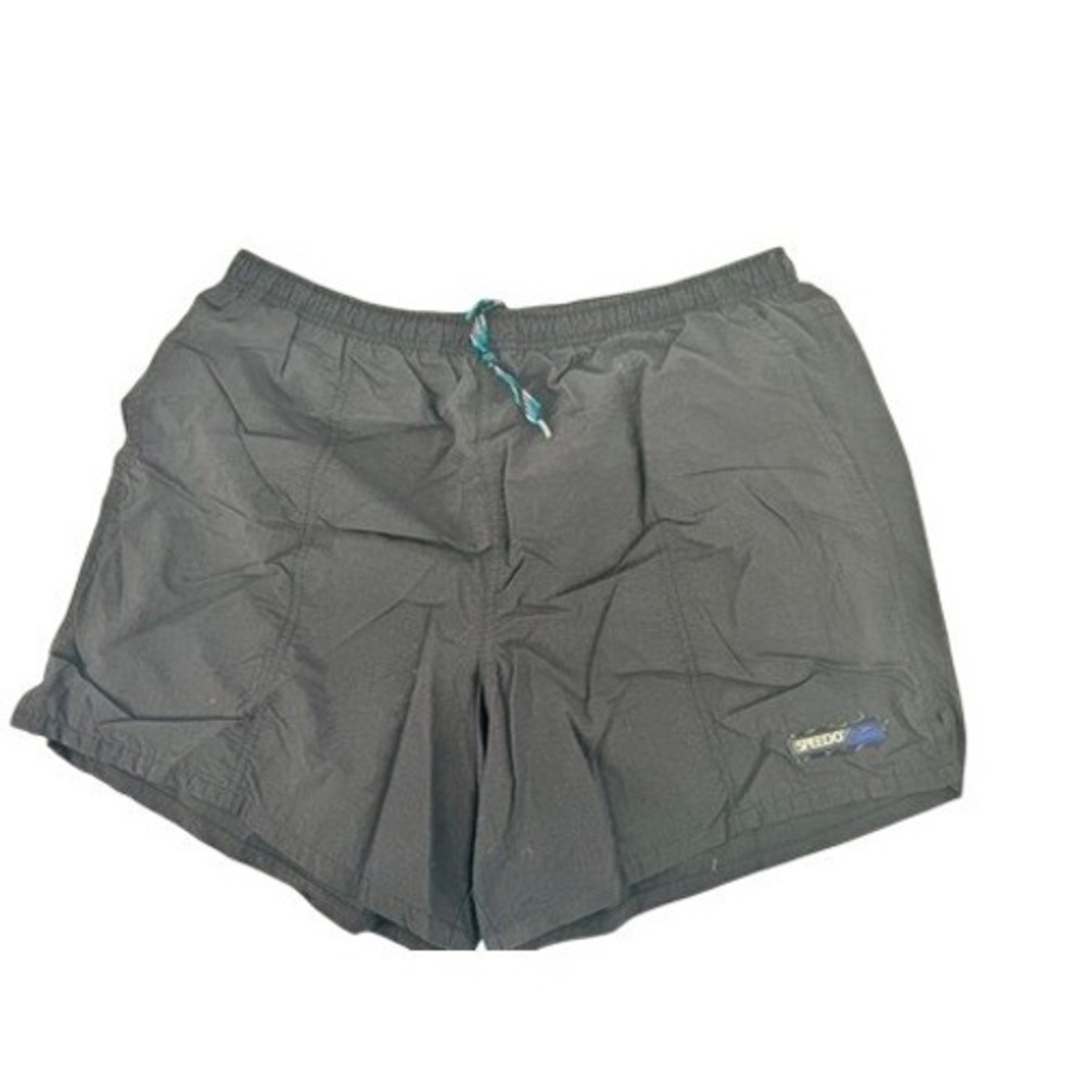 Speedo Swim Trunks Mens 36 Black Sport Systems 5 Inch Inseam Board Shorts